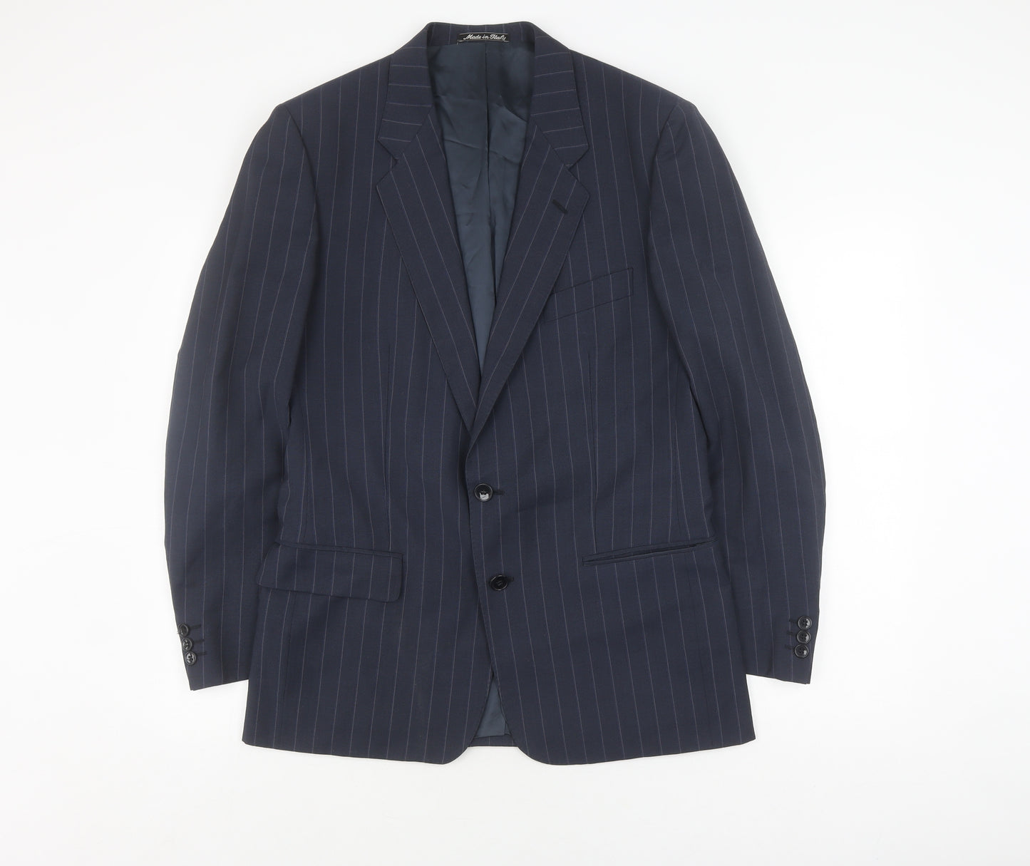 Sidi Men's Blue Striped Suit Jacket 48R
