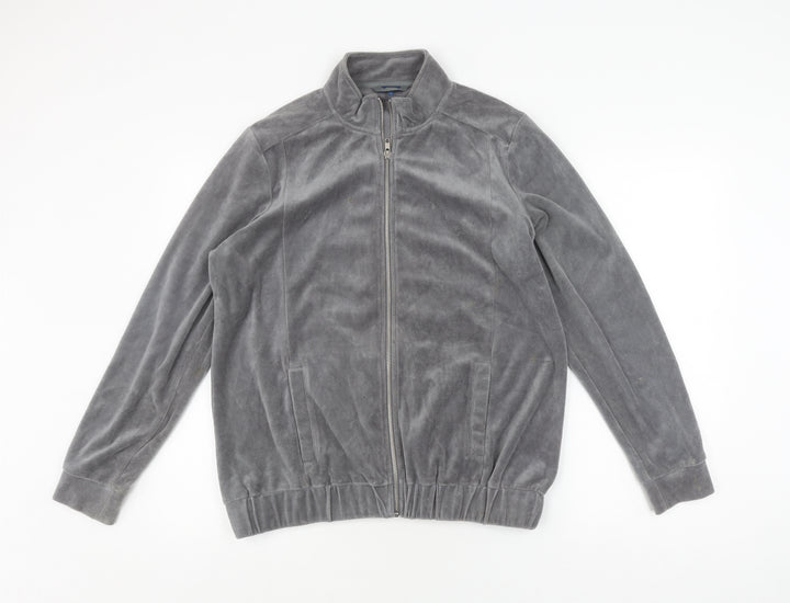 Cotton Traders Women's Grey Velour Jacket Size 14