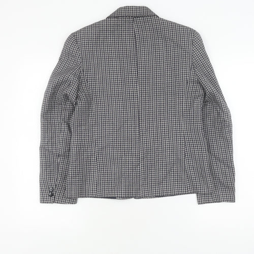 St Michael Women's Black Check Suit Jacket - Size 12