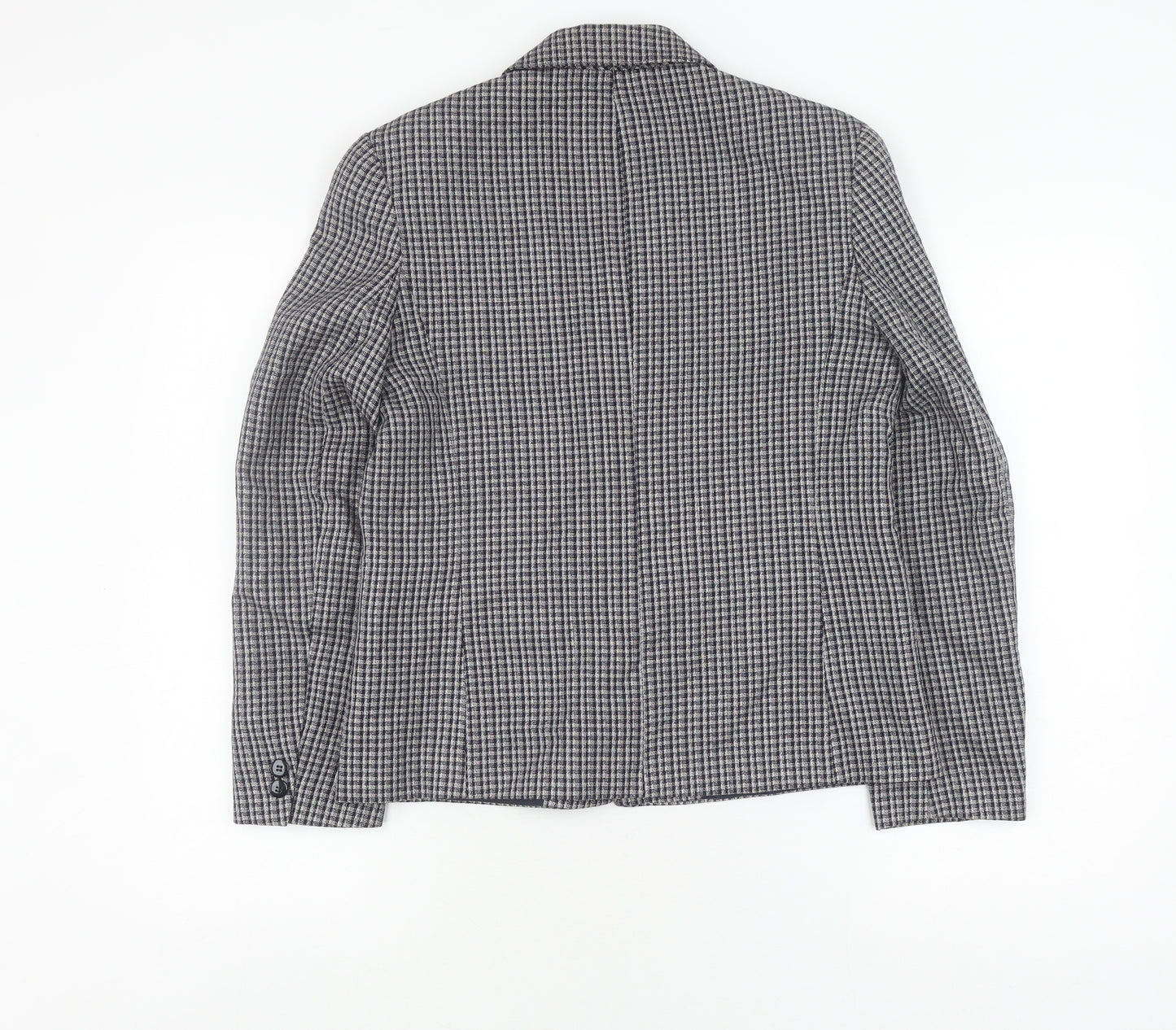 St Michael Women's Black Check Suit Jacket - Size 12