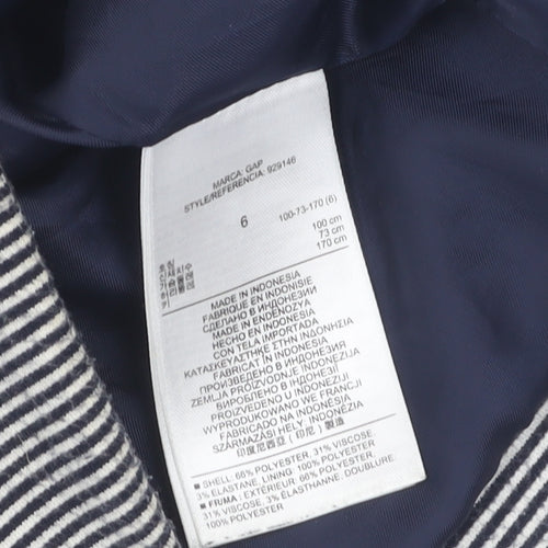 Gap Women's Black Striped Blazer, Size 10, Business Casual