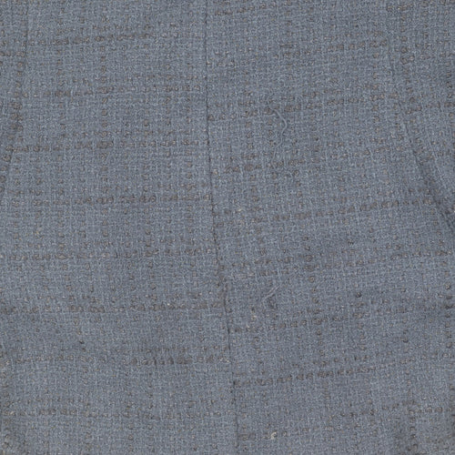 Marks and Spencer Women's Blue Boucle Blazer, Size 10