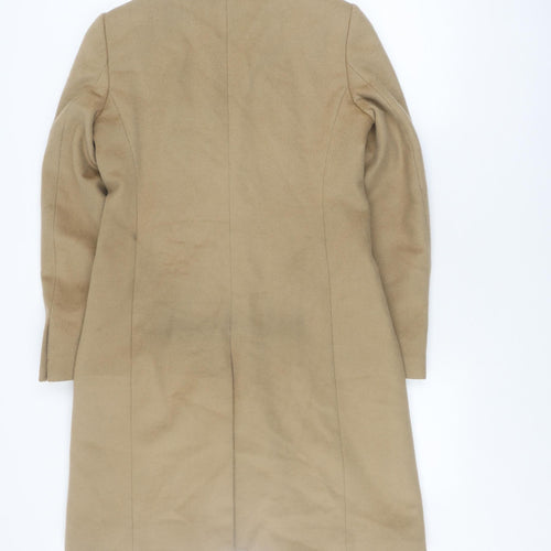 Hobbs Women's Beige Wool Overcoat - Size 10