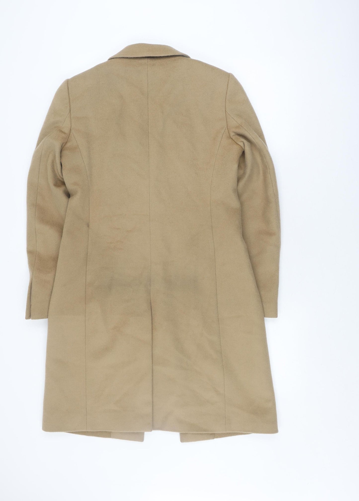 Hobbs Women's Beige Wool Overcoat - Size 10