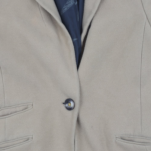 Next Women's Beige Wool Blazer, Size 10, Mid-Length