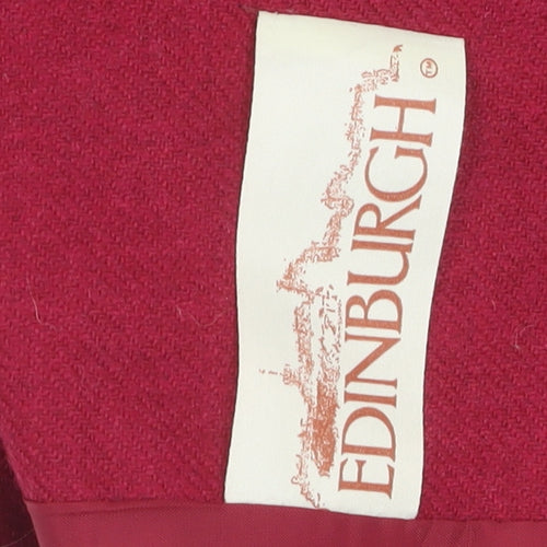 Edinburgh Women's Red Wool Blend Blazer Size 16