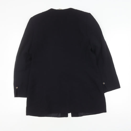 Viyella Petite Women’s Black Wool Suit Jacket, Size 12