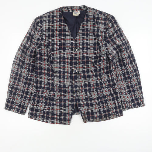 Eastex Women's Multicoloured Check Tweed Jacket, Size 18
