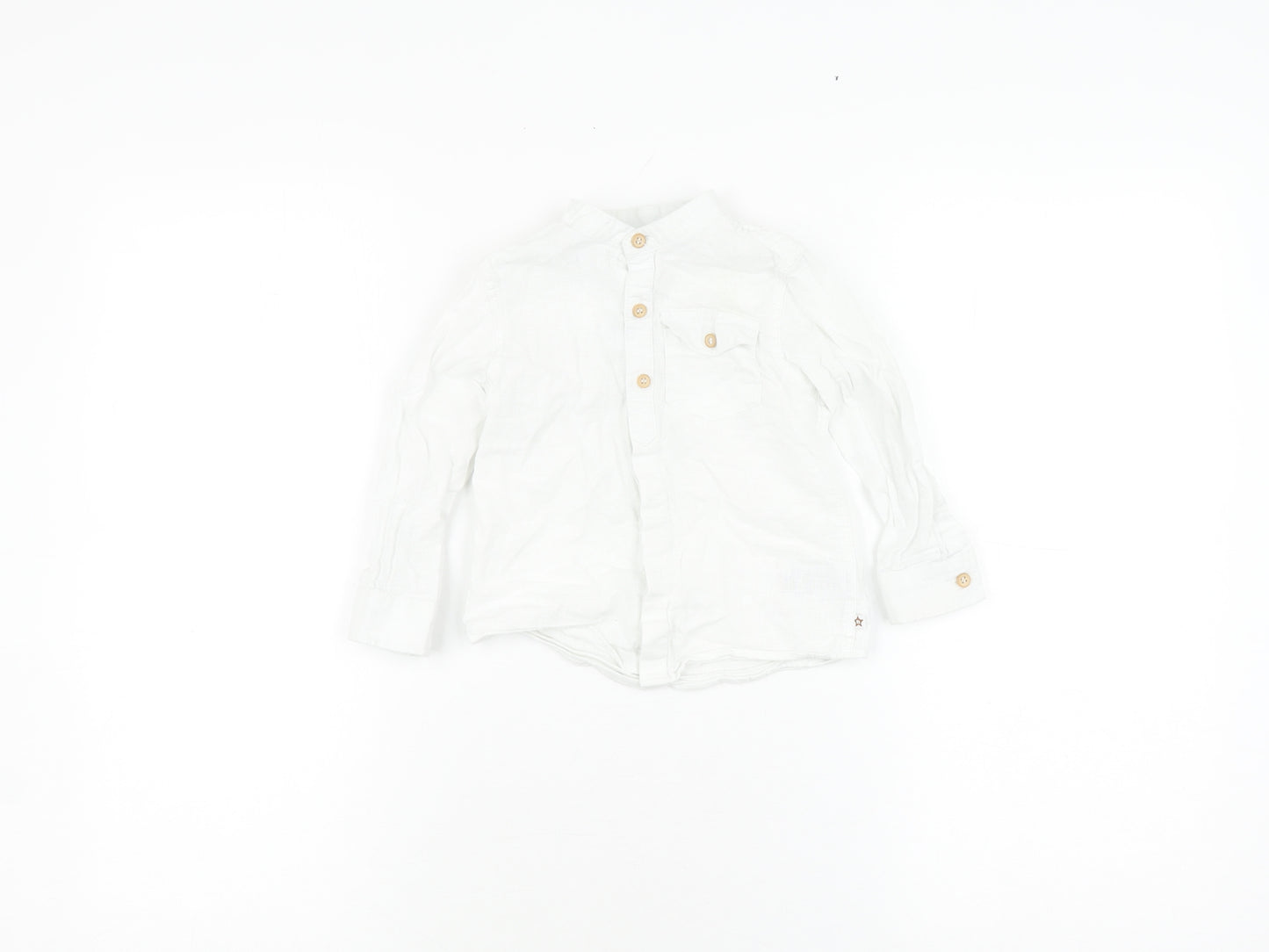 Next Unisex Baby White Button-Up Shirt, 12-18 Months