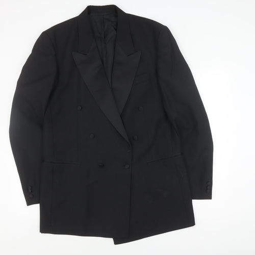 Varteks Men's Black Double-Breasted Tuxedo Blazer 42l