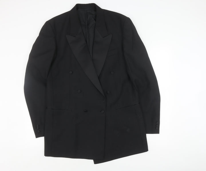 Varteks Men's Black Double-Breasted Tuxedo Blazer 42l