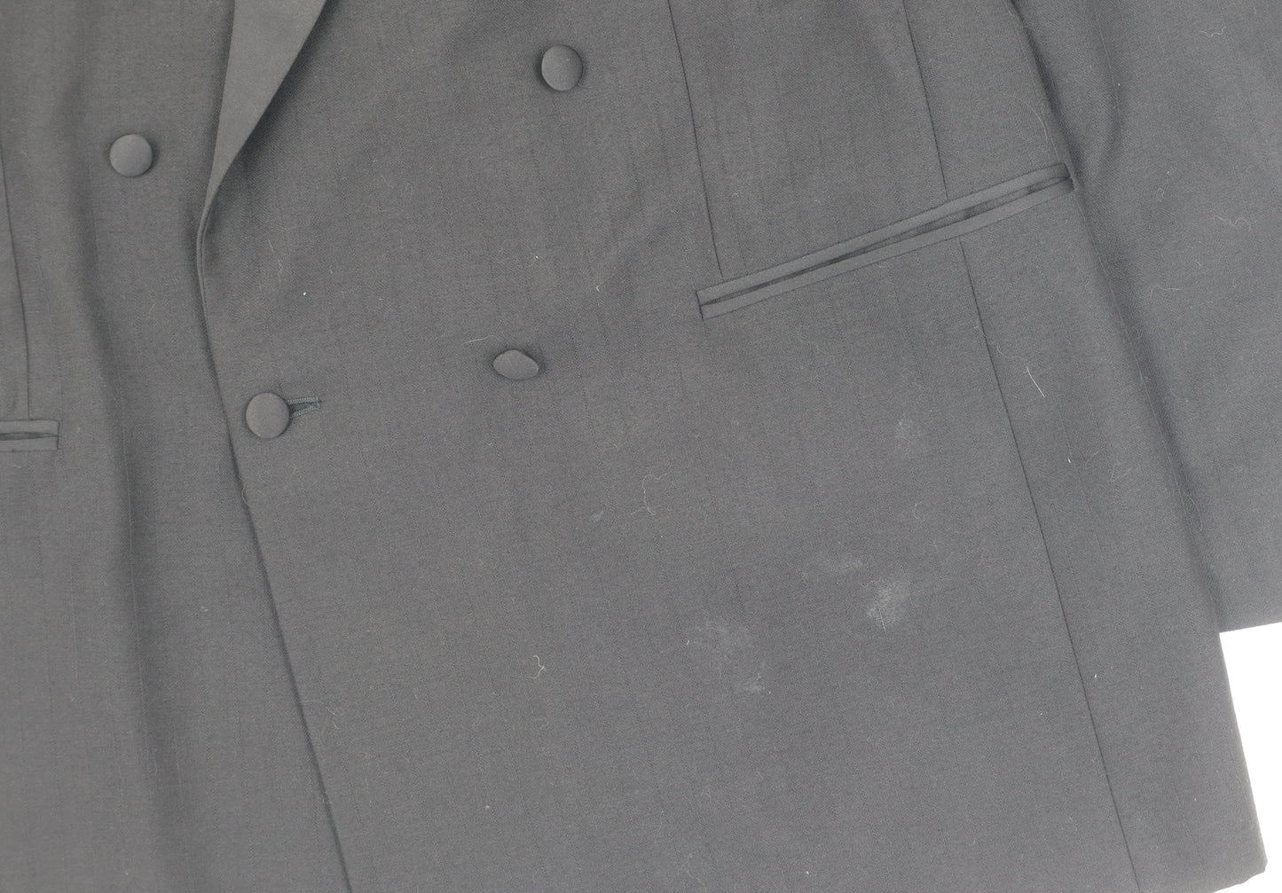Varteks Men's Black Double-Breasted Tuxedo Blazer 42l