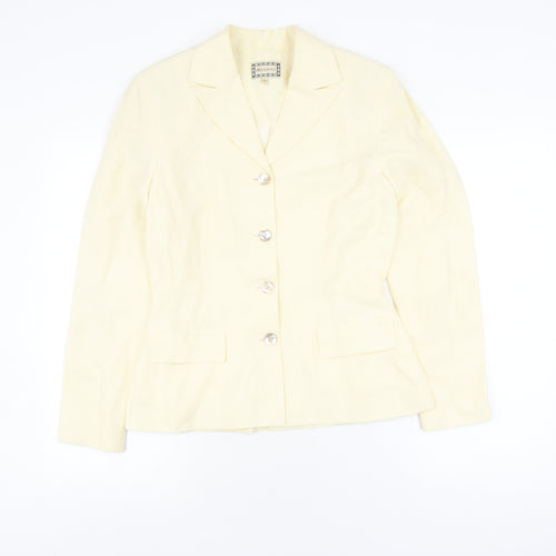 Monsoon Women’s Ivory Silk Linen Suit Jacket - Size 10