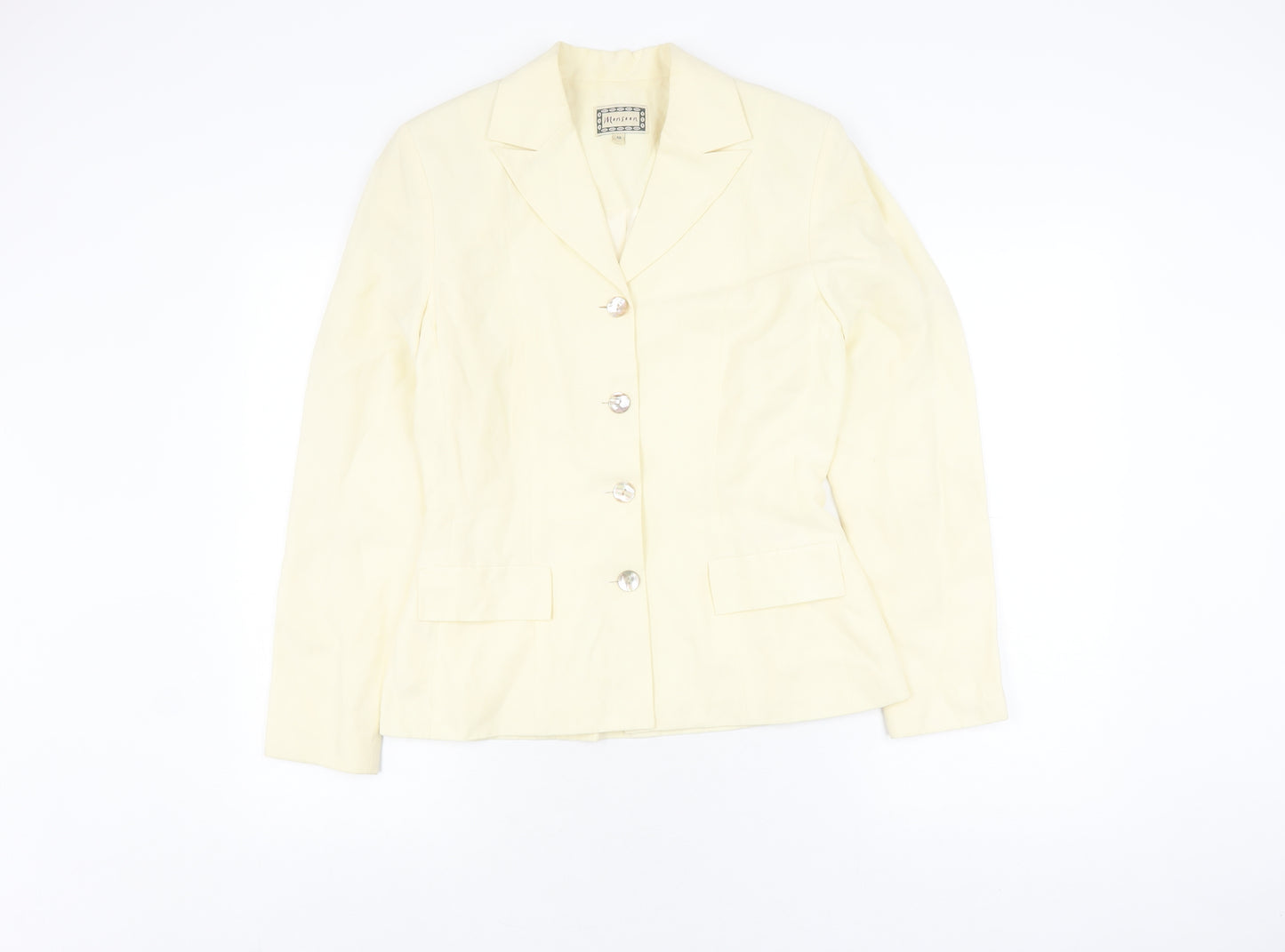 Monsoon Women’s Ivory Silk Linen Suit Jacket - Size 10