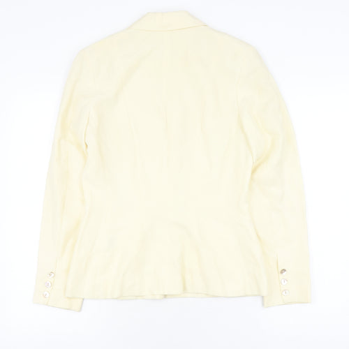 Monsoon Women’s Ivory Silk Linen Suit Jacket - Size 10