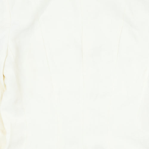 Monsoon Women’s Ivory Silk Linen Suit Jacket - Size 10