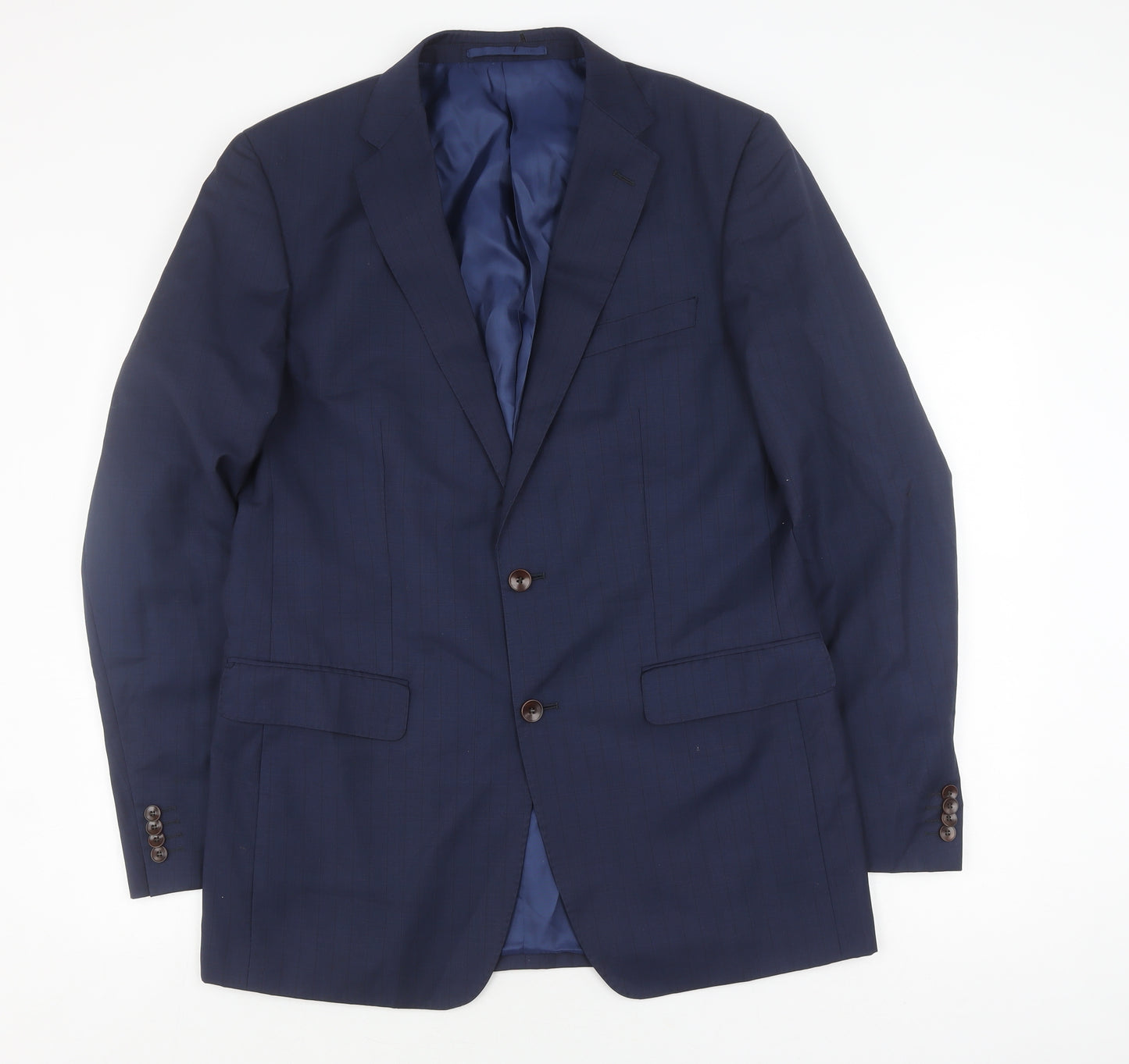 Marks and Spencer Men's Blue Wool Suit Jacket 42L