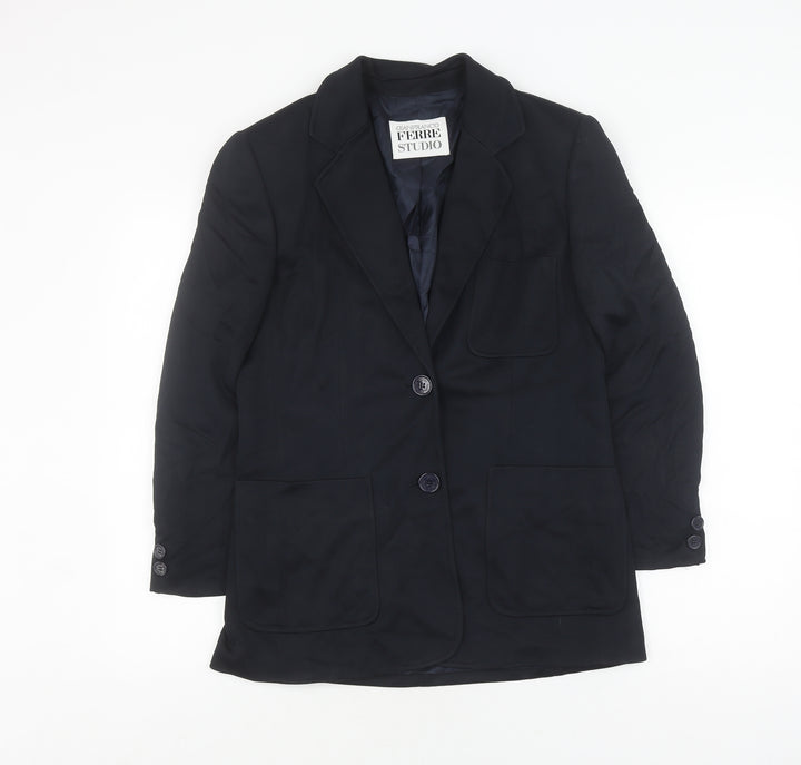 Gianfranco Ferre Women's Black Blazer Size 14 Classic Fit