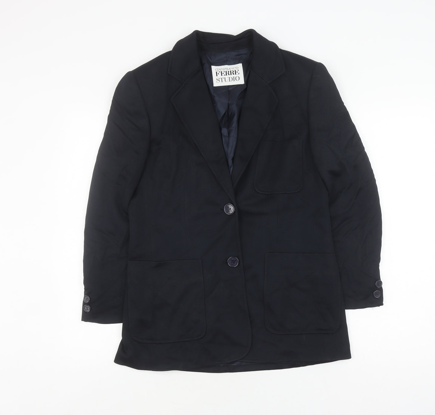 Gianfranco Ferre Women's Black Blazer Size 14 Classic Fit