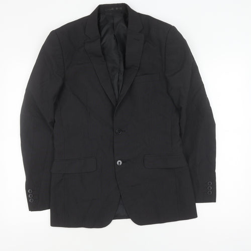 Men's Black Blazer, Regular Fit, 36 Chest