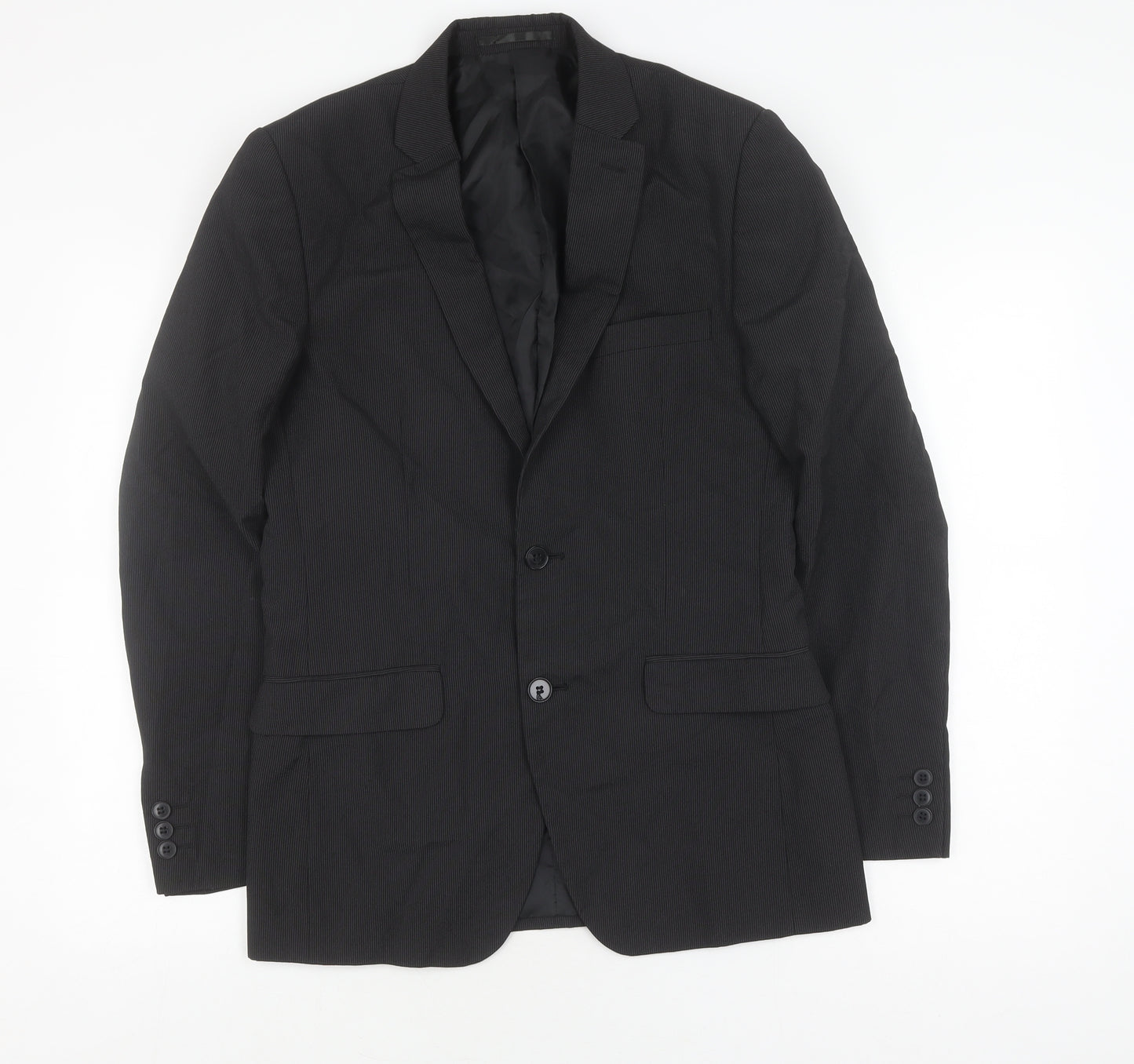 Men's Black Blazer, Regular Fit, 36 Chest