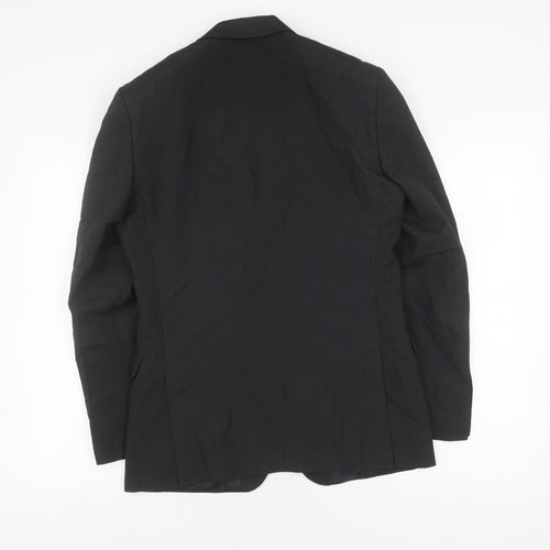 Men's Black Blazer, Regular Fit, 36 Chest