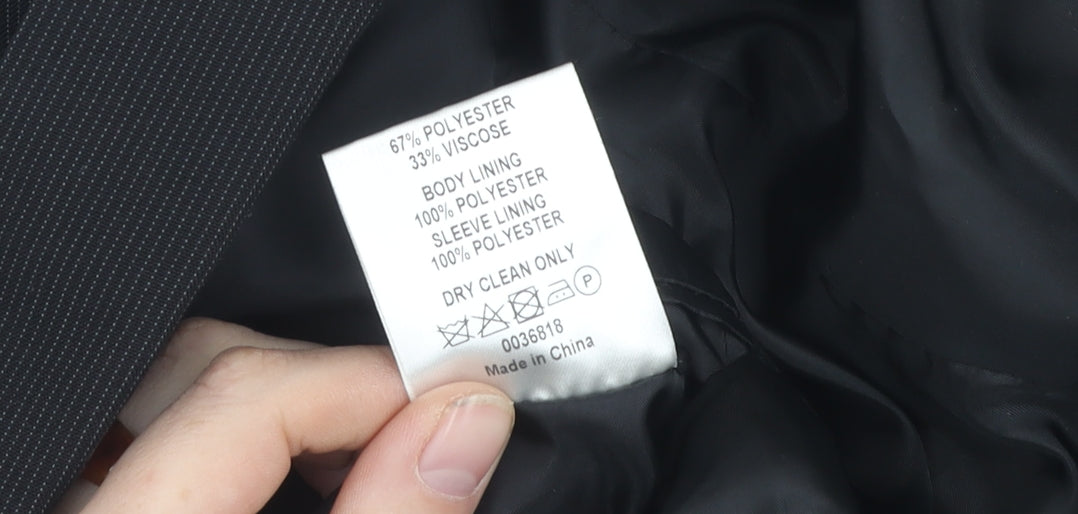 Men's Black Blazer, Regular Fit, 36 Chest