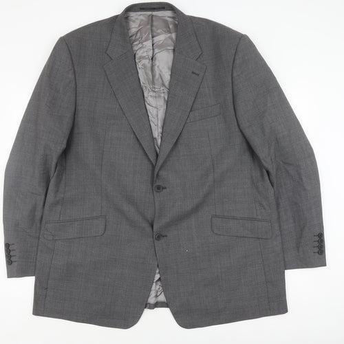 Jonathon Charles Men's Grey Wool Suit Jacket 48L