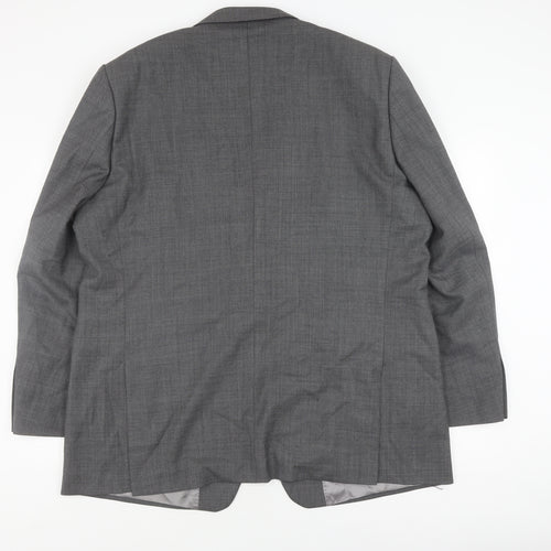 Jonathon Charles Men's Grey Wool Suit Jacket 48L