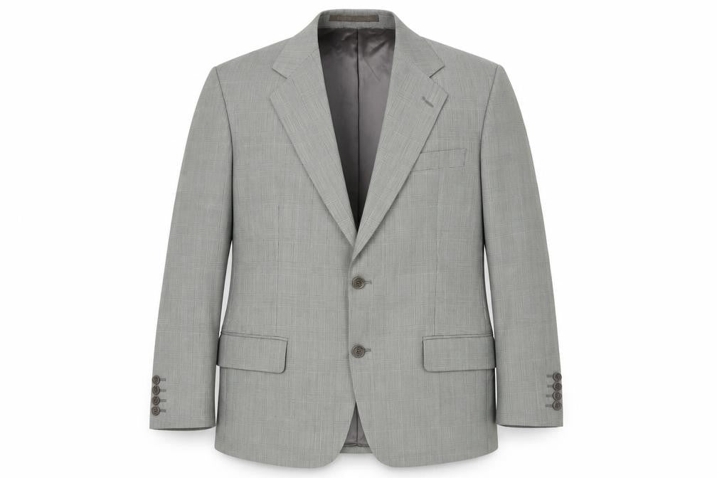 Front view of Marks & Spencer Men's Green 38 Blazer, Check Pattern