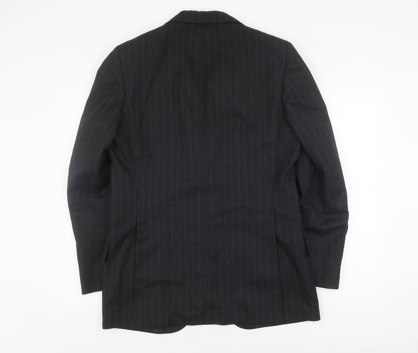 DAKS Vintage Men's Black Wool Blazer Jacket 40L