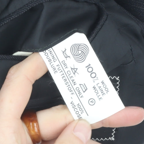 DAKS Vintage Men's Black Wool Blazer Jacket 40L