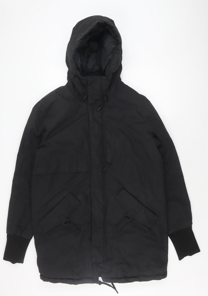 Pull & Bear Men's Black Anorak Jacket L