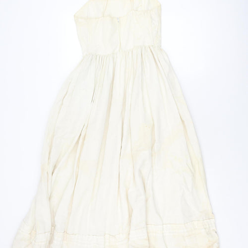 Laura Ashley Women’s Ivory Sleeveless Dress, Size 12