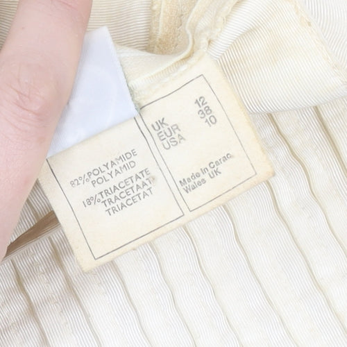 Laura Ashley Women’s Ivory Sleeveless Dress, Size 12