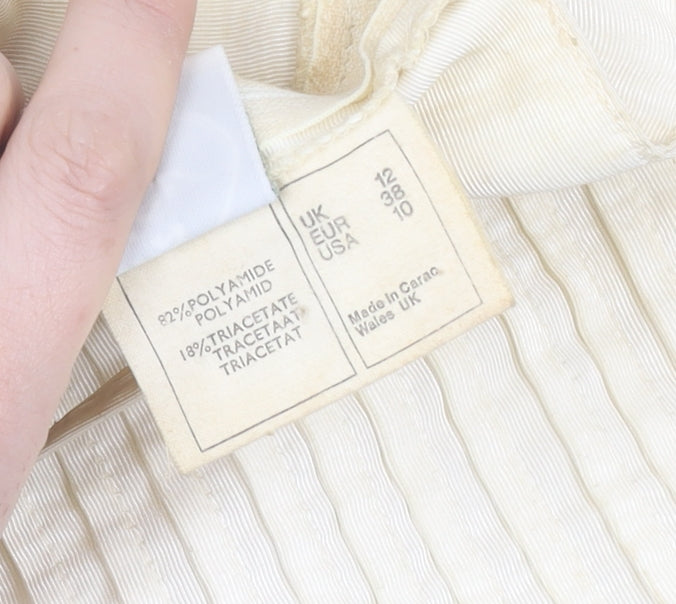 Laura Ashley Women’s Ivory Sleeveless Dress, Size 12