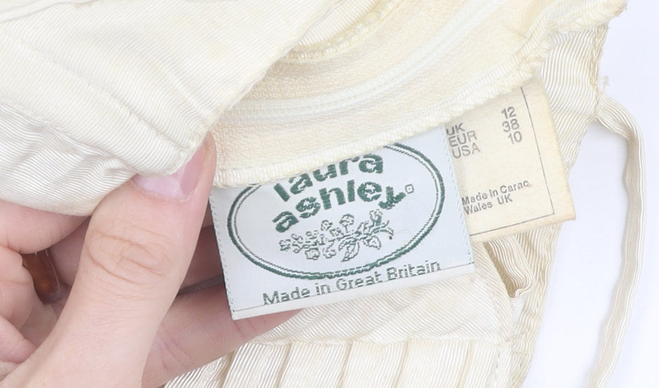 Laura Ashley Women’s Ivory Sleeveless Dress, Size 12