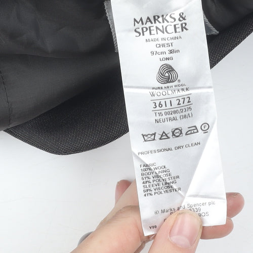 Marks and Spencer Men's Grey 38L Blazer