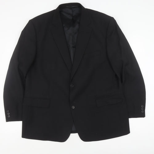 Hugo James Men's Black Blazer, Size 48 Regular Fit