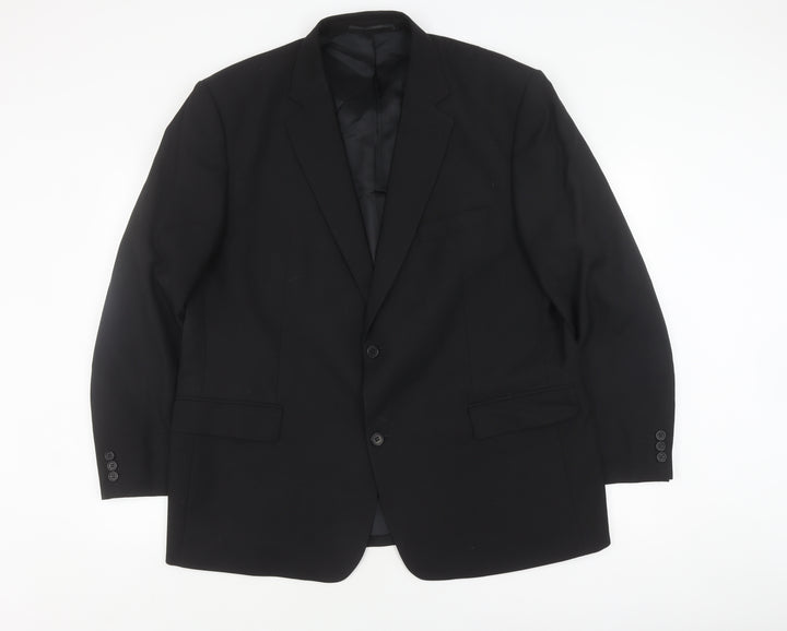 Hugo James Men's Black Blazer, Size 48 Regular Fit