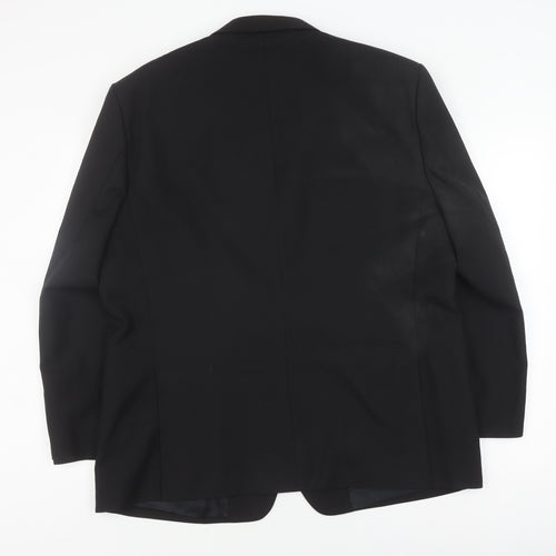 Hugo James Men's Black Blazer, Size 48 Regular Fit
