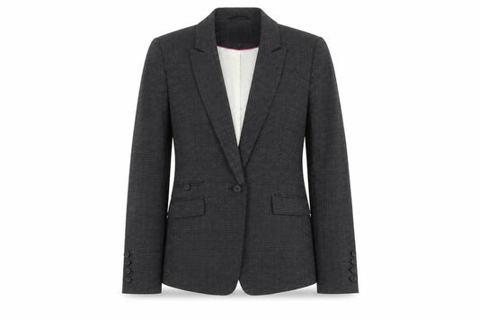 Front view of Next Women Grey Suit Jacket, size 12, Blazer Business