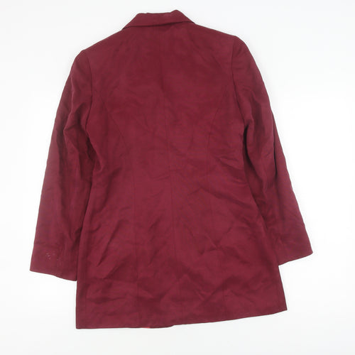 Monsoon Women's Red Blazer Size 10 Viscose Cupro Jacket