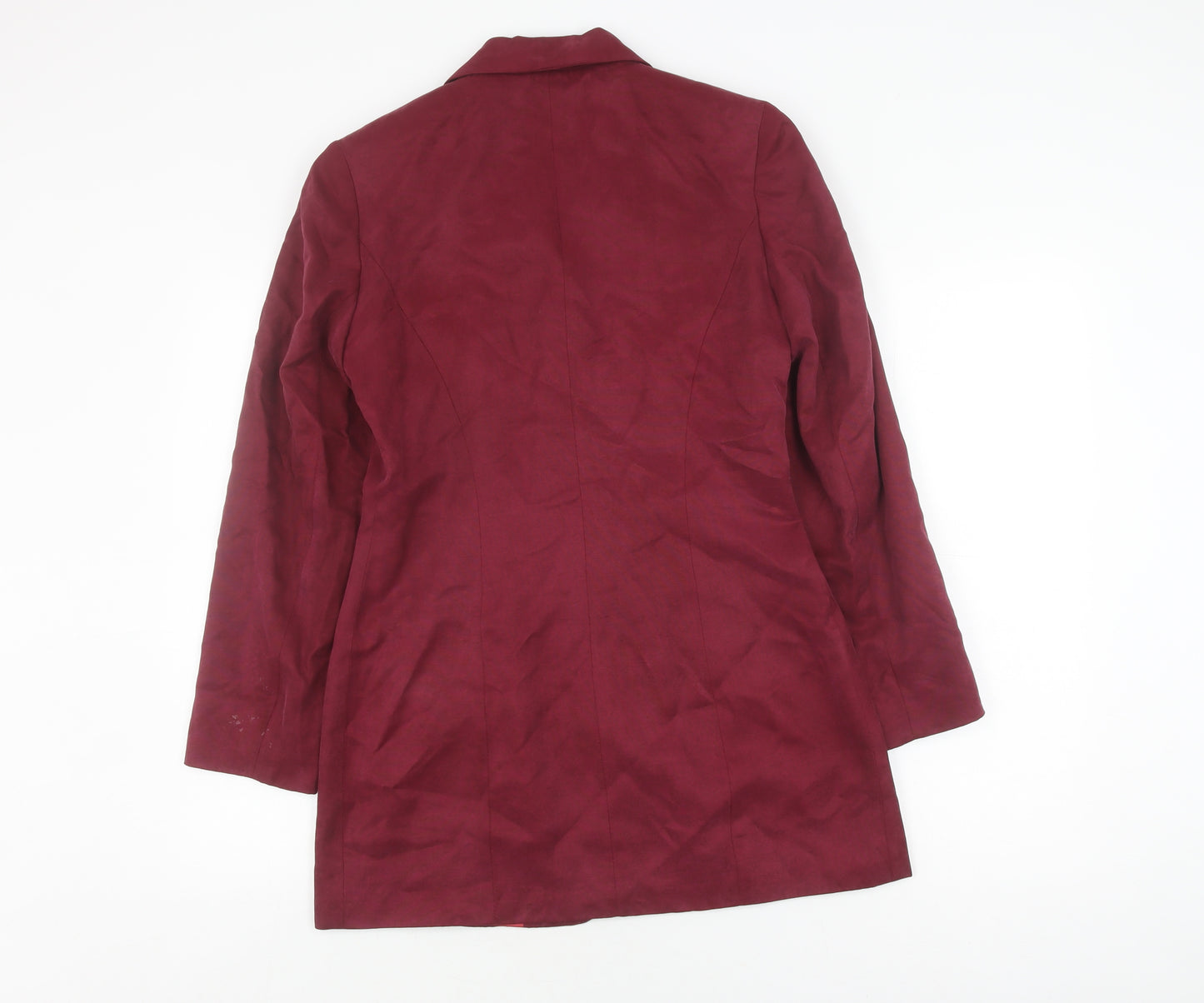 Monsoon Women's Red Blazer Size 10 Viscose Cupro Jacket