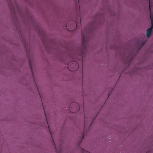 Monsoon Women's Red Blazer Size 10 Viscose Cupro Jacket