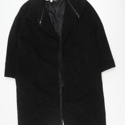 Windsmoor Women's Black Mid-Length Wool Overcoat Size 16