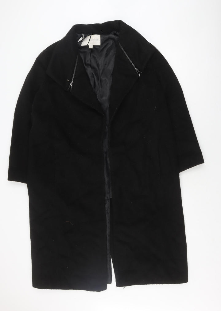 Windsmoor Women's Black Mid-Length Wool Overcoat Size 16