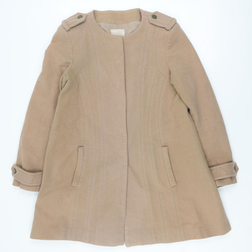 Carina Duek Women's Beige Mid-Length Wool Coat