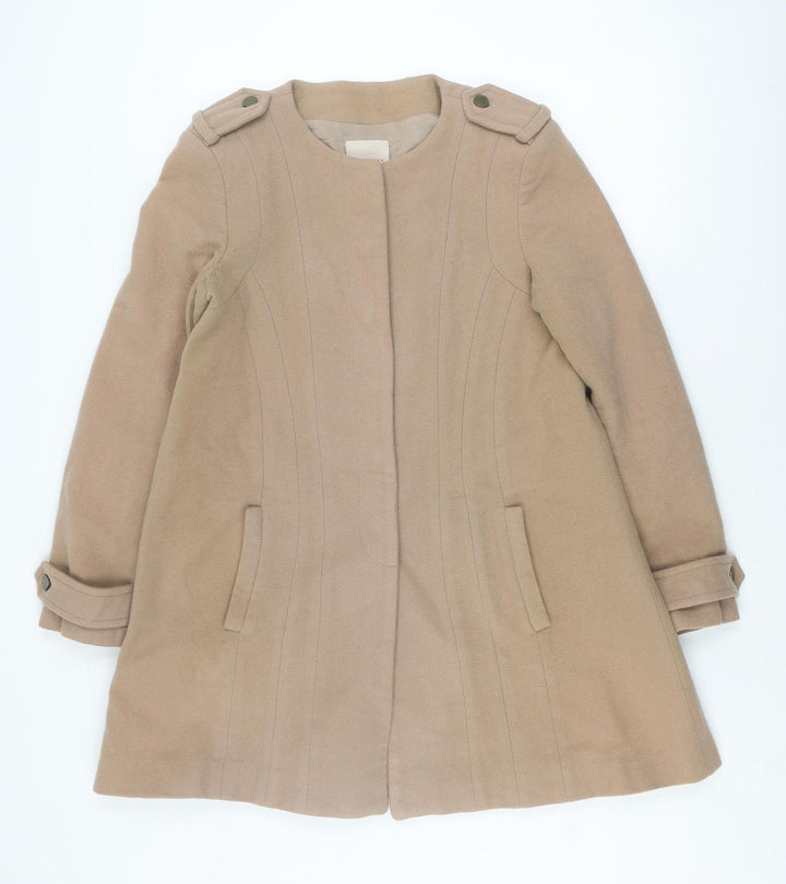Carina Duek Women's Beige Mid-Length Wool Coat