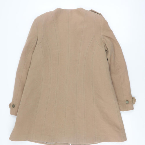 Carina Duek Women's Beige Mid-Length Wool Coat